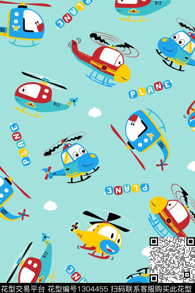 童装飞机卡通传统印花华亿平台下载（图片编号: 1304455） - 瓦栏（Walan）
