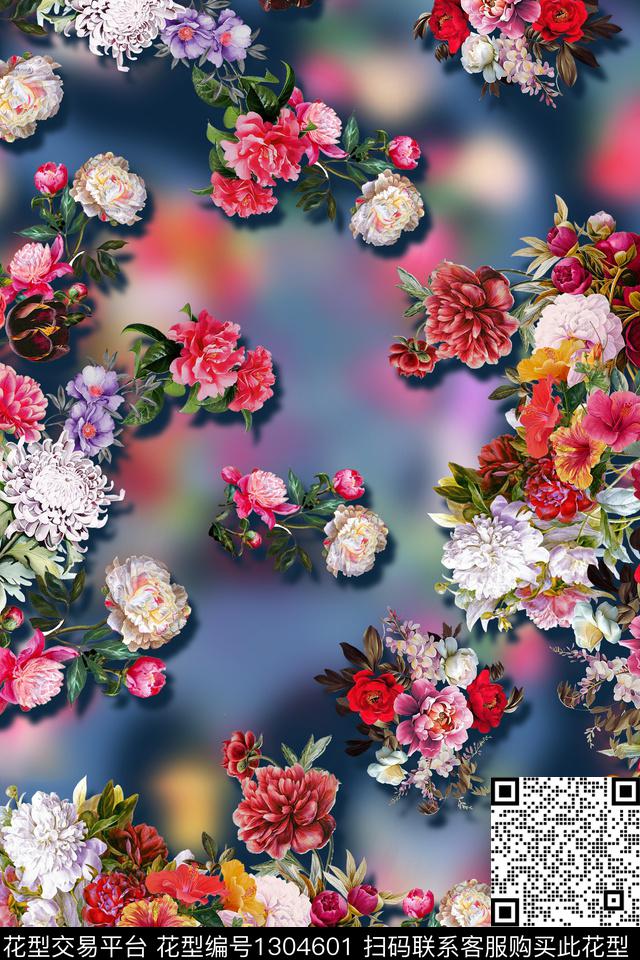 花卉真丝小碎花数码印花华亿平台下载（图片编号: 1304601） - 瓦栏（Walan）