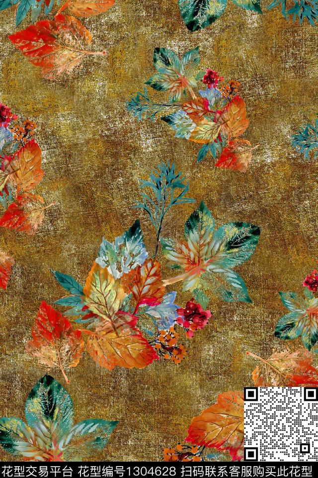 花卉香云纱中老年数码印花华亿平台下载（图片编号: 1304628） - 瓦栏（Walan）