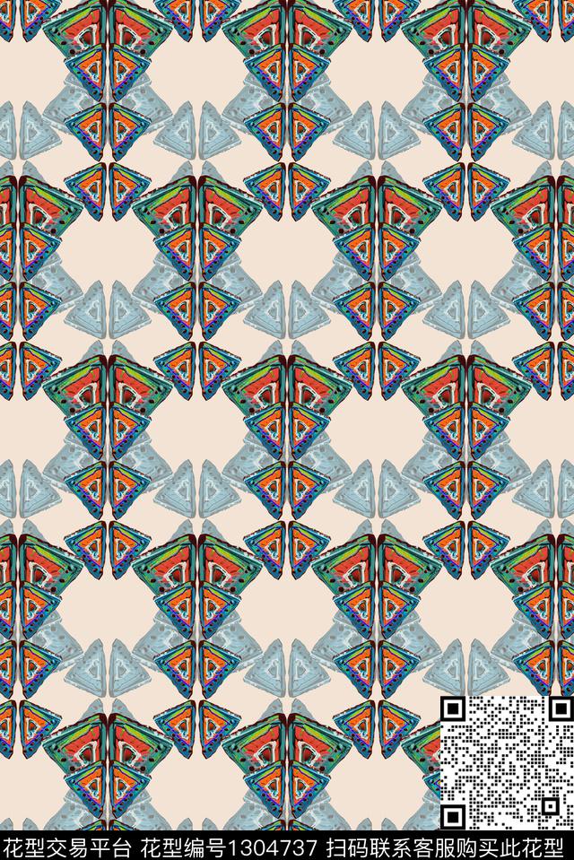 几何民族风中老年数码印花华亿平台下载（图片编号: 1304737） - 瓦栏（Walan）
