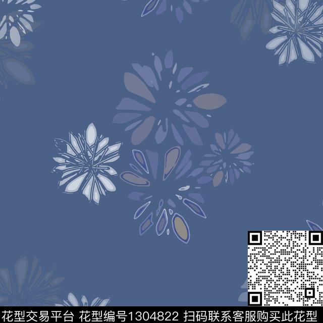 花卉小碎花男装休闲花卉传统印花华亿平台下载（图片编号: 1304822） - 瓦栏（Walan）