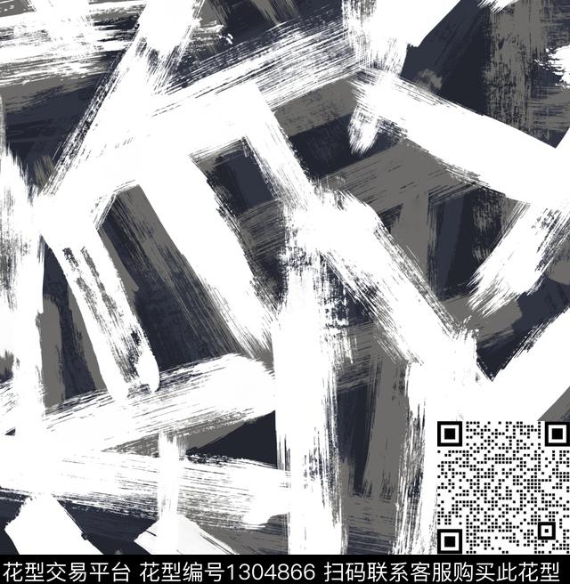 涂鸦笔触男装数码印花华亿平台下载（图片编号: 1304866） - 瓦栏（Walan）