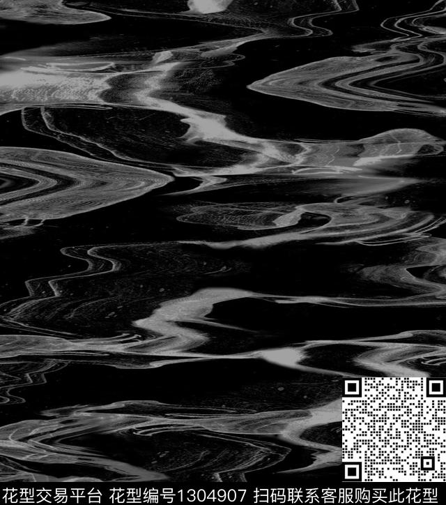 波浪纹男装大牌风数码印花华亿平台下载（图片编号: 1304907） - 瓦栏（Walan）