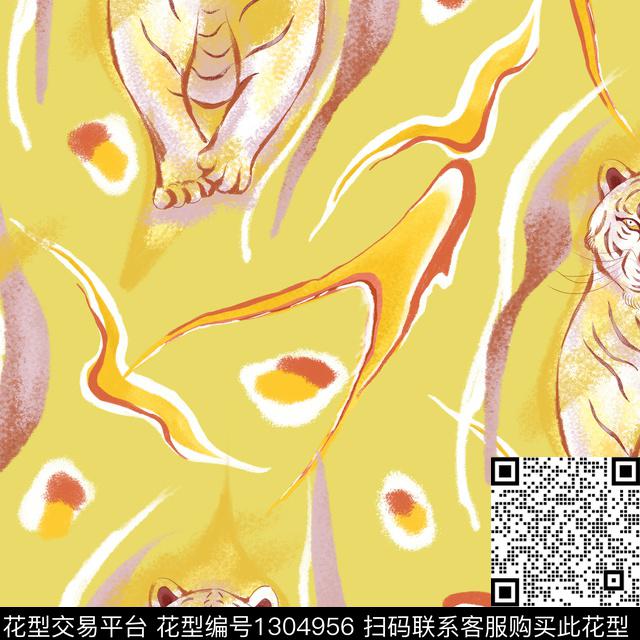 插画动物动物纹传统印花华亿平台下载（图片编号: 1304956） - 瓦栏（Walan）