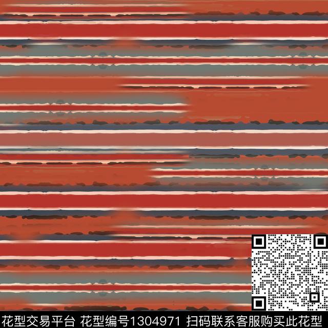 几何条纹图案手绘线条笔触数码印花华亿平台下载（图片编号: 1304971） - 瓦栏（Walan）