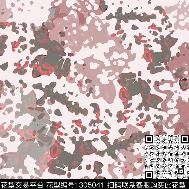 抽象迷彩图案抽象波点数码印花华亿平台下载（图片编号: 1305041） - 瓦栏（Walan）