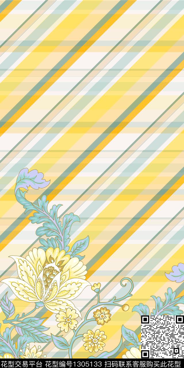 女装定位花女装花卉数码印花华亿平台下载（图片编号: 1305133） - 瓦栏（Walan）