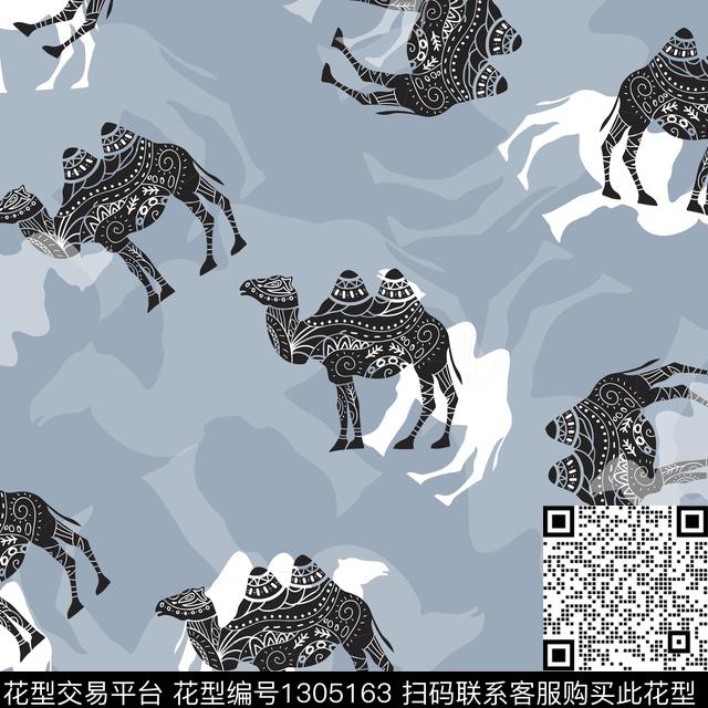 动物纹大牌风抽象传统印花华亿平台下载（图片编号: 1305163） - 瓦栏（Walan）