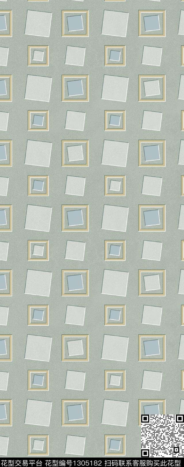 格子几何灰色数码印花华亿平台下载（图片编号: 1305182） - 瓦栏（Walan）