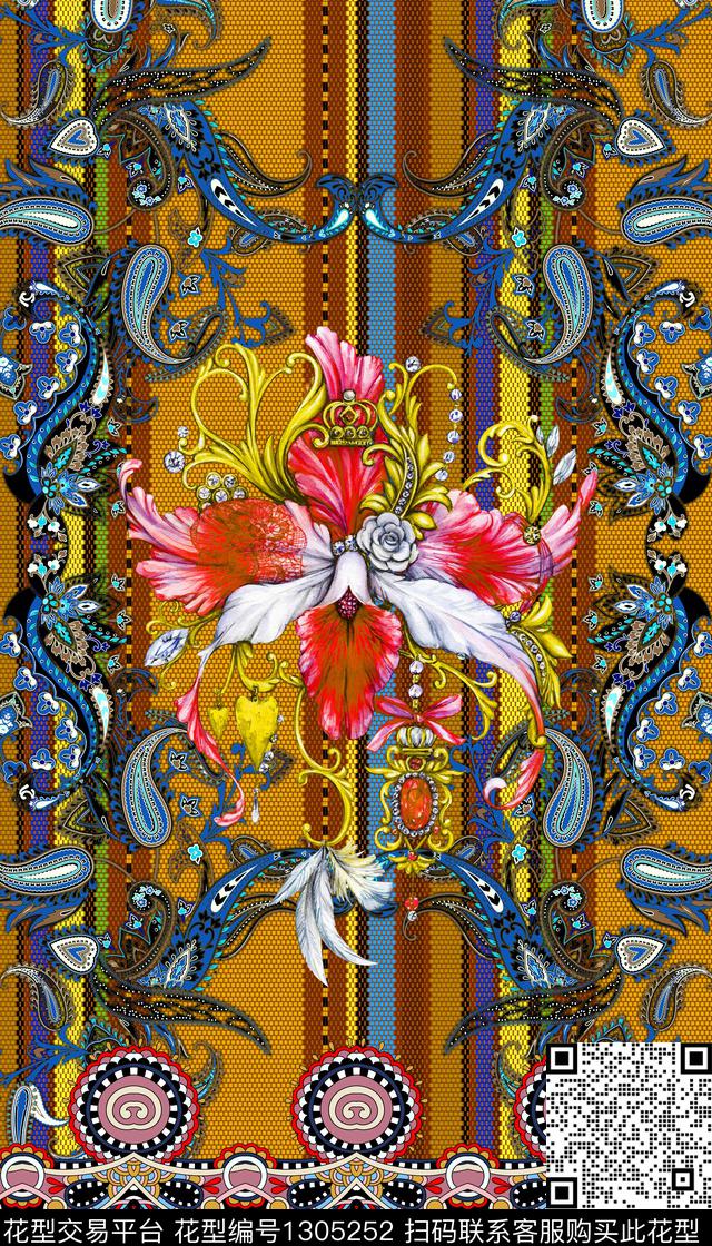 连衣裙民族风阔太太数码印花华亿平台下载（图片编号: 1305252） - 瓦栏（Walan）