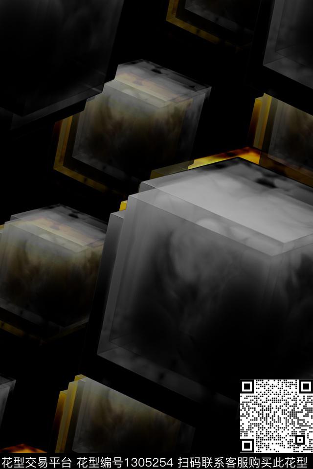 大牌男装数码科技几何炫酷数码印花华亿平台下载（图片编号: 1305254） - 瓦栏（Walan）