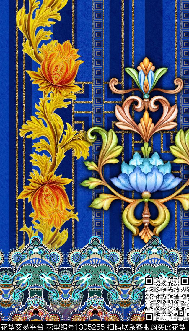 连衣裙民族风阔太太数码印花华亿平台下载（图片编号: 1305255） - 瓦栏（Walan）