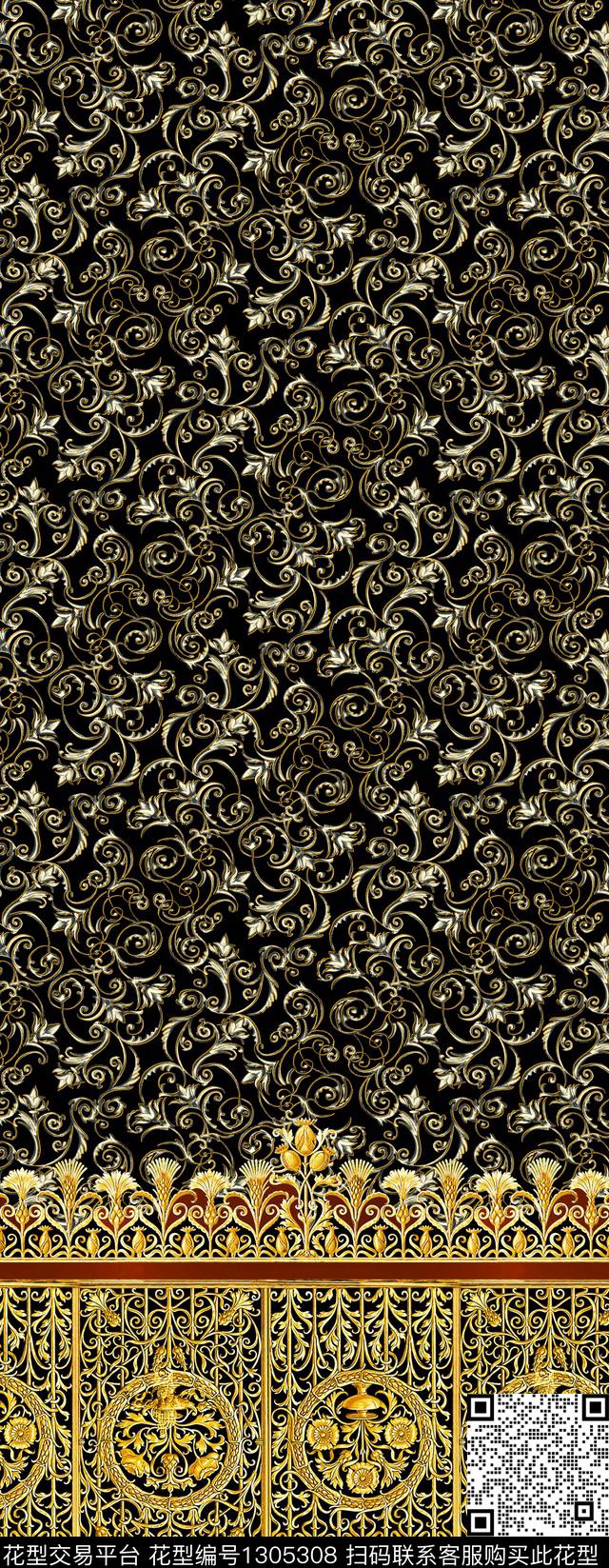 大牌风复古民族风数码印花华亿平台下载（图片编号: 1305308） - 瓦栏（Walan）