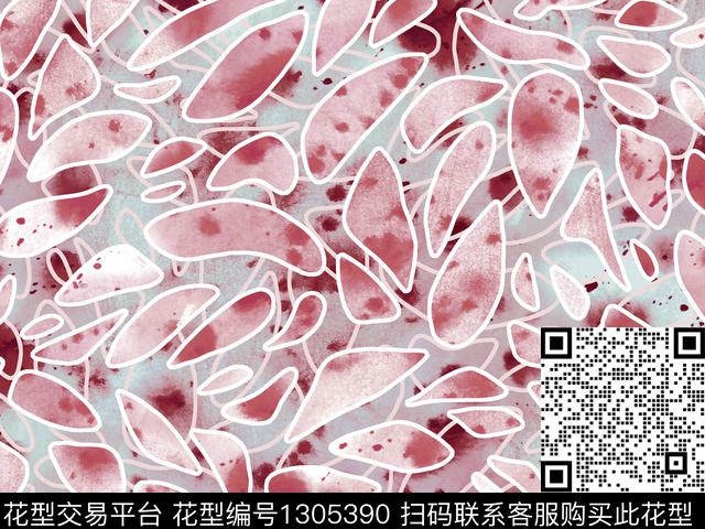 肌理几何水墨风传统印花华亿平台下载（图片编号: 1305390） - 瓦栏（Walan）