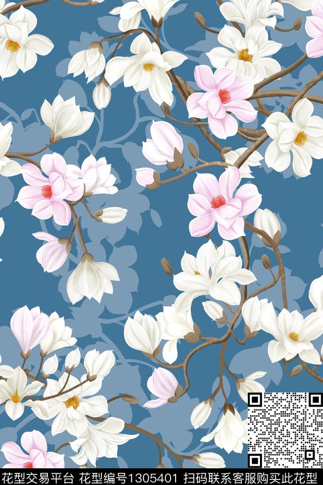 床品女装花卉数码印花华亿平台下载（图片编号: 1305401） - 瓦栏（Walan）