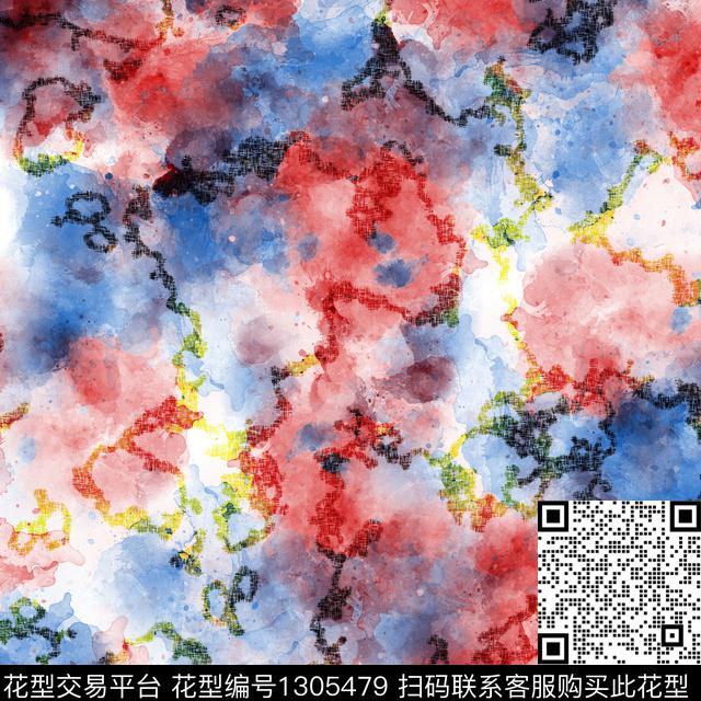 水彩渐变女装数码印花华亿平台下载（图片编号: 1305479） - 瓦栏（Walan）