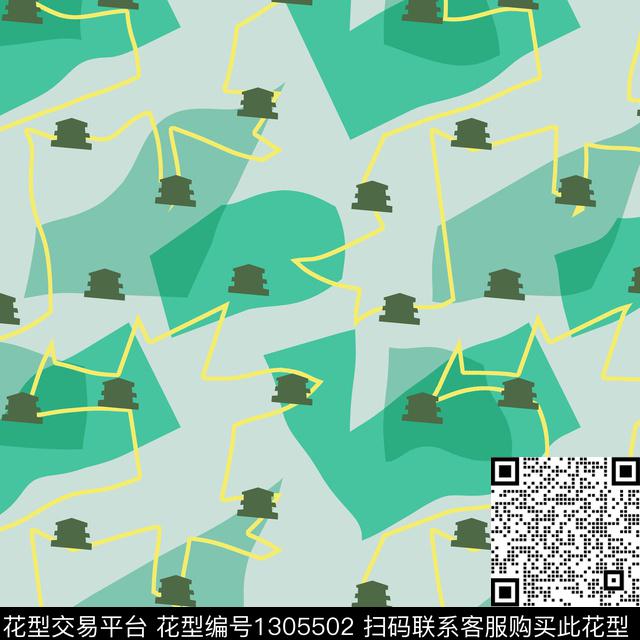 几何女装几何男装传统印花华亿平台下载（图片编号: 1305502） - 瓦栏（Walan）