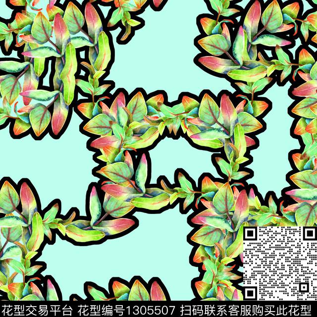 女装植物花边数码印花华亿平台下载（图片编号: 1305507） - 瓦栏（Walan）