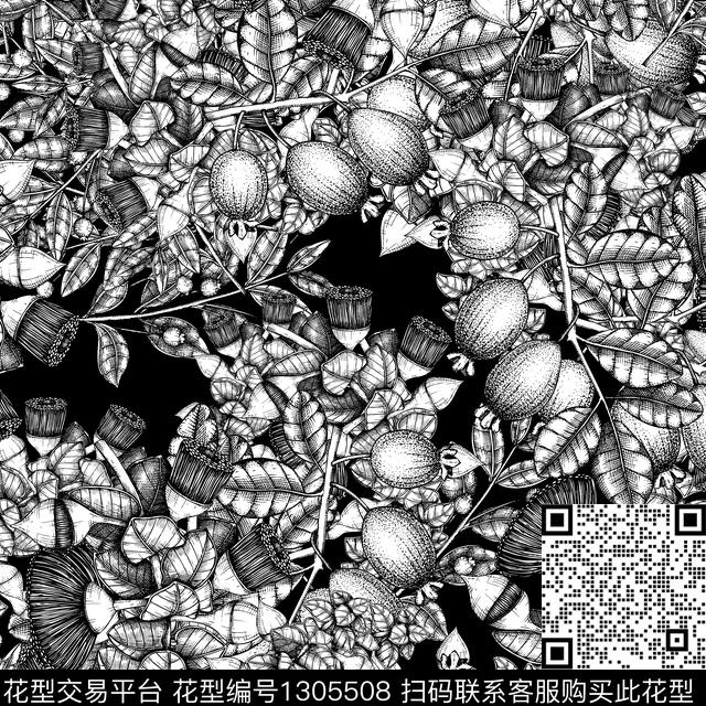 黑白华亿平台女装男装数码印花华亿平台下载（图片编号: 1305508） - 瓦栏（Walan）