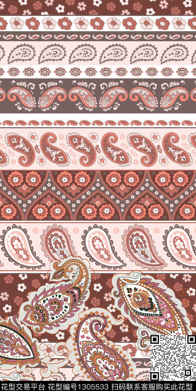 女装定位花女装民族风数码印花华亿平台下载（图片编号: 1305533） - 瓦栏（Walan）