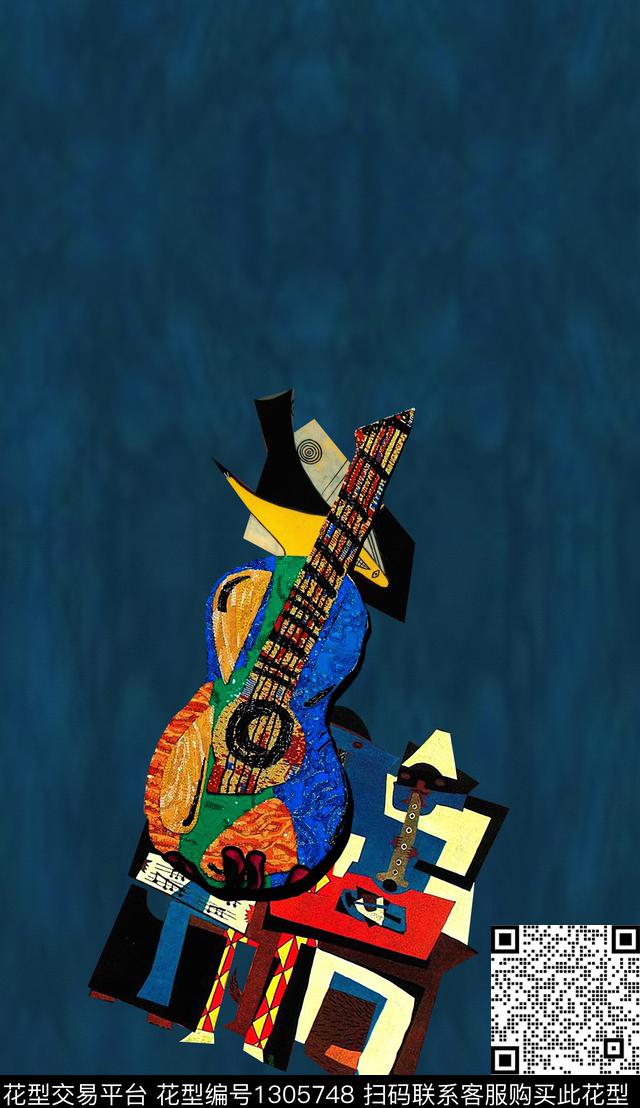 几何大牌风抽象数码印花华亿平台下载（图片编号: 1305748） - 瓦栏（Walan）