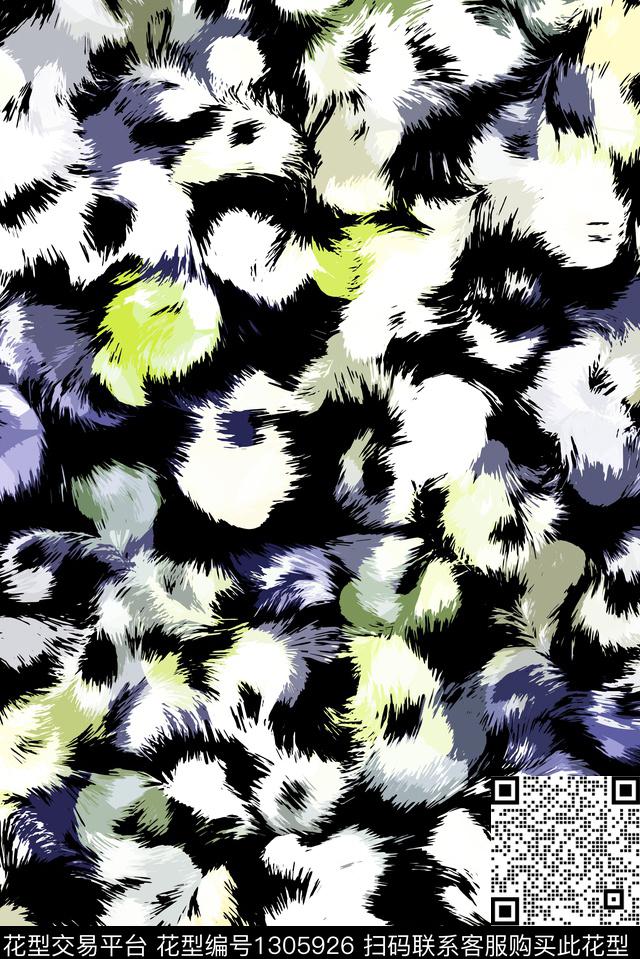 豹纹炫彩纹理数码印花华亿平台下载（图片编号: 1305926） - 瓦栏（Walan）