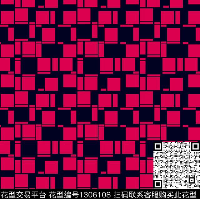 几何格子传统印花华亿平台下载（图片编号: 1306108） - 瓦栏（Walan）