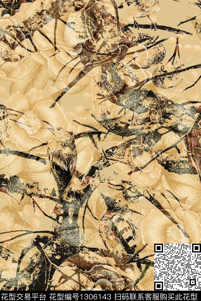 风景景观高档女装原创手绘数码印花华亿平台下载（图片编号: 1306143） - 瓦栏（Walan）