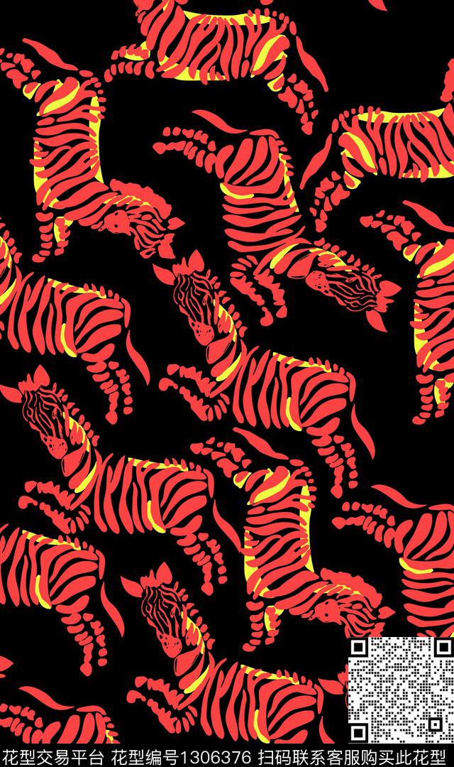 斑马动物斑马纹传统印花华亿平台下载（图片编号: 1306376） - 瓦栏（Walan）
