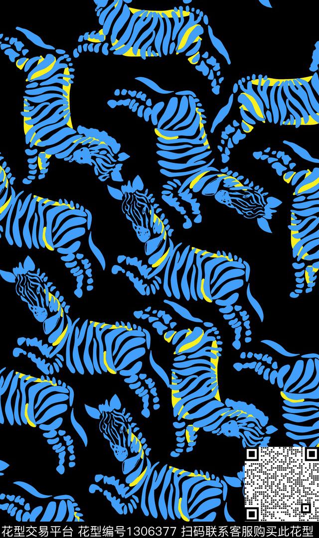 斑马动物斑马纹数码印花华亿平台下载（图片编号: 1306377） - 瓦栏（Walan）