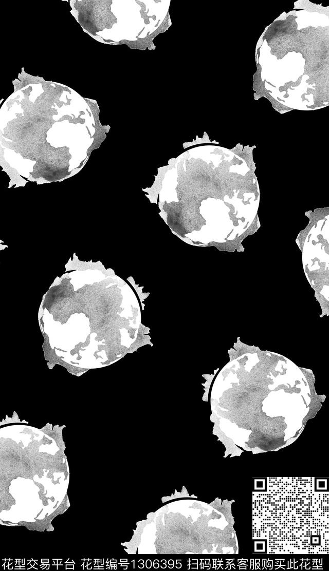 大牌风月亮波点数码印花华亿平台下载（图片编号: 1306395） - 瓦栏（Walan）