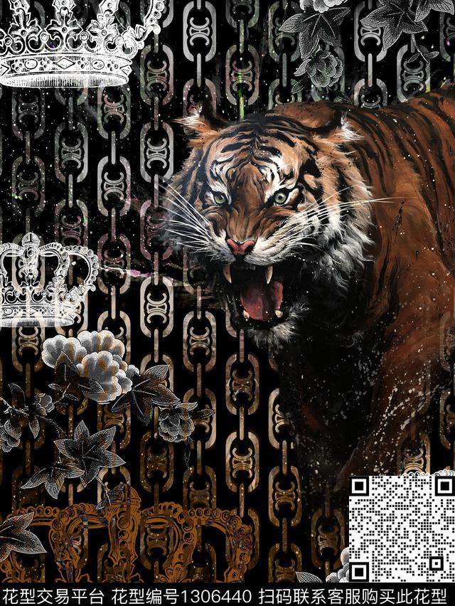 珠宝宝石老虎底纹华亿平台数码印花华亿平台下载（图片编号: 1306440） - 瓦栏（Walan）