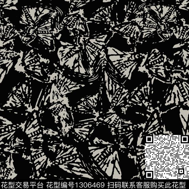 男装抽象肌理图案传统印花华亿平台下载（图片编号: 1306469） - 瓦栏（Walan）