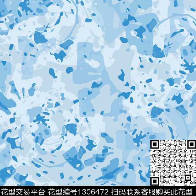 扎染华亿平台男装抽象数码印花华亿平台下载（图片编号: 1306472） - 瓦栏（Walan）