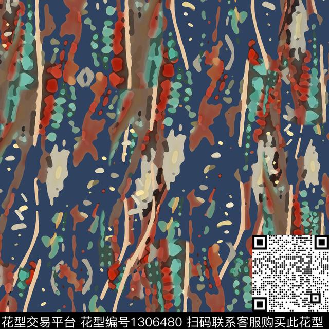 抽象条纹图案手绘线条笔触数码印花华亿平台下载（图片编号: 1306480） - 瓦栏（Walan）