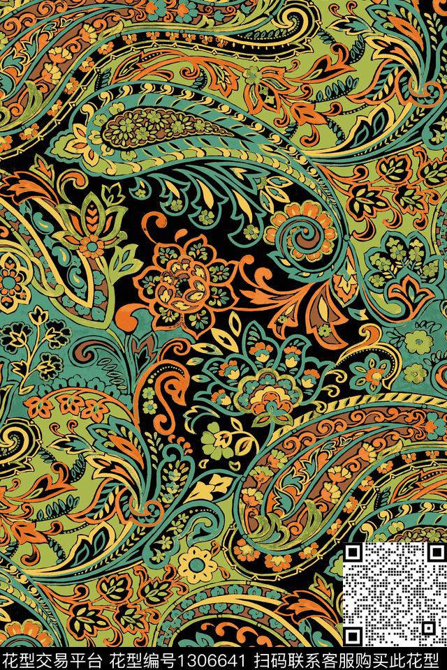 时尚大牌风中老年数码印花华亿平台下载（图片编号: 1306641） - 瓦栏（Walan）