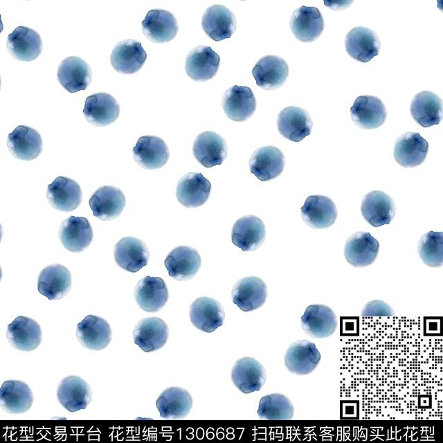 水彩抽象波点数码印花华亿平台下载（图片编号: 1306687） - 瓦栏（Walan）