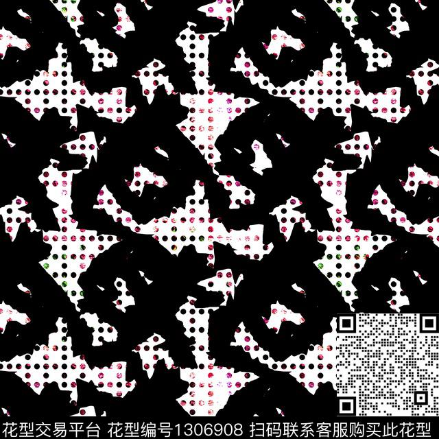 纸印花几何男装满版花数码印花华亿平台下载（图片编号: 1306908） - 瓦栏（Walan）