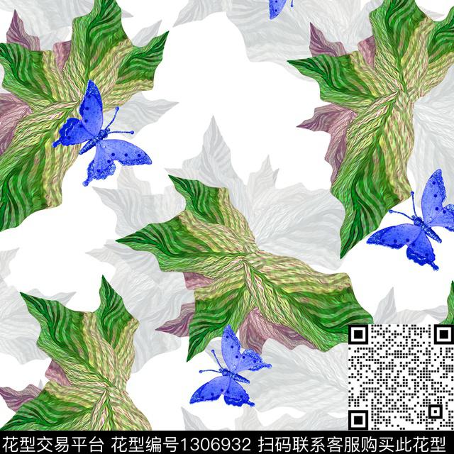 纸印花绿植树叶女装传统印花华亿平台下载（图片编号: 1306932） - 瓦栏（Walan）