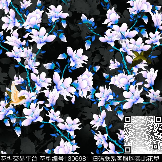 纸印花玉兰花女装传统印花华亿平台下载（图片编号: 1306981） - 瓦栏（Walan）