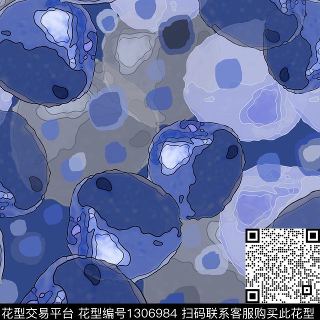 几何抽象圆圈与波点数码印花华亿平台下载（图片编号: 1306984） - 瓦栏（Walan）