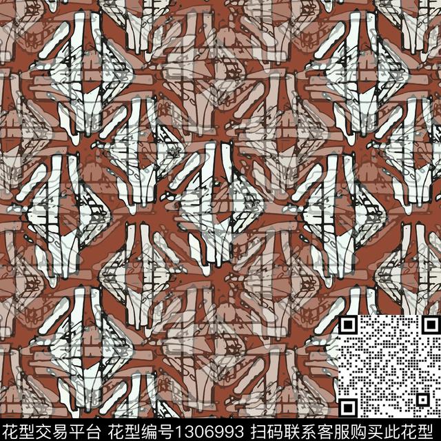 几何格子抽象数码印花华亿平台下载（图片编号: 1306993） - 瓦栏（Walan）