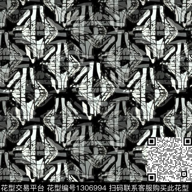 几何格子抽象数码印花华亿平台下载（图片编号: 1306994） - 瓦栏（Walan）