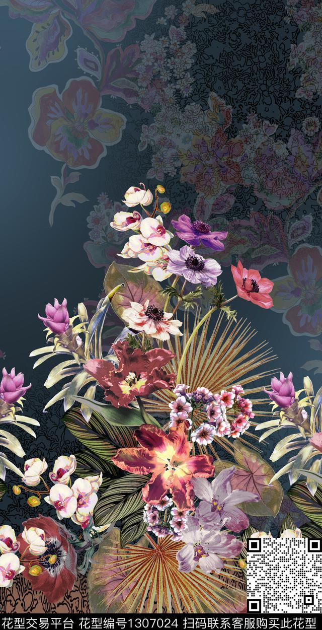 数码定位花定位花花卉数码印花华亿平台下载（图片编号: 1307024） - 瓦栏（Walan）