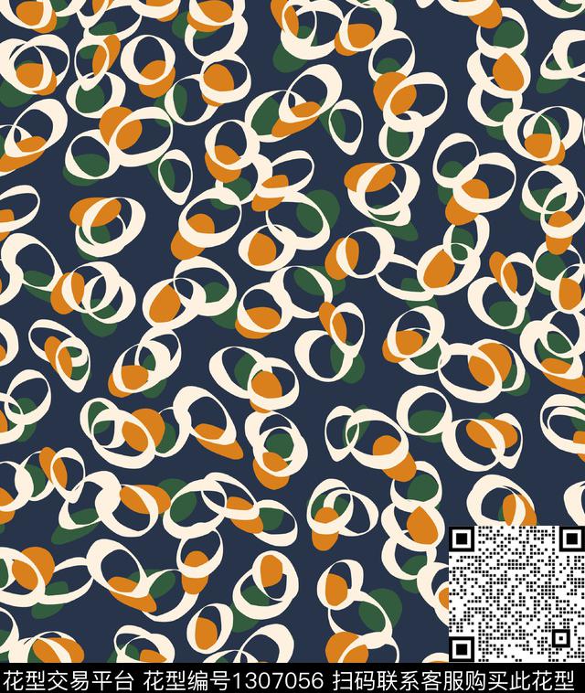 几何大牌风抽象传统印花华亿平台下载（图片编号: 1307056） - 瓦栏（Walan）