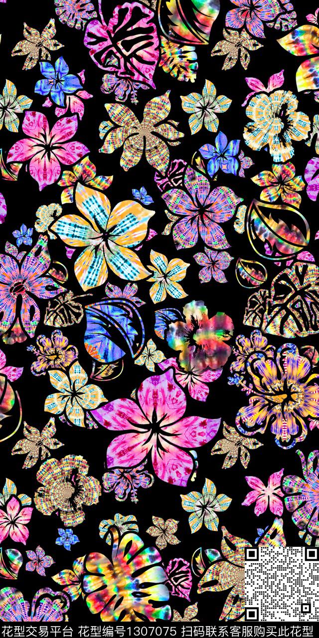 数码华亿平台扎染华亿平台女装数码印花华亿平台下载（图片编号: 1307075） - 瓦栏（Walan）