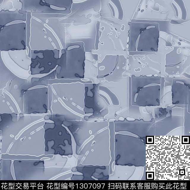 几何格子抽象数码印花华亿平台下载（图片编号: 1307097） - 瓦栏（Walan）