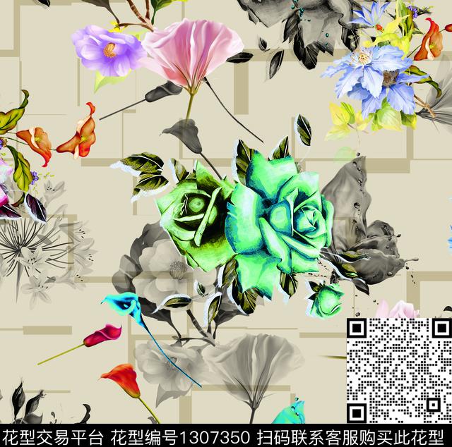 数码华亿平台二方连续泳装华亿平台数码印花华亿平台下载（图片编号: 1307350） - 瓦栏（Walan）