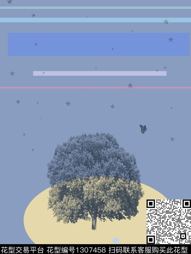 五角星艺术太阳数码印花华亿平台下载（图片编号: 1307458） - 瓦栏（Walan）