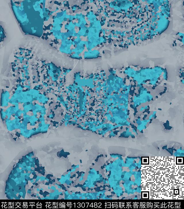 几何格子抽象数码印花华亿平台下载（图片编号: 1307482） - 瓦栏（Walan）
